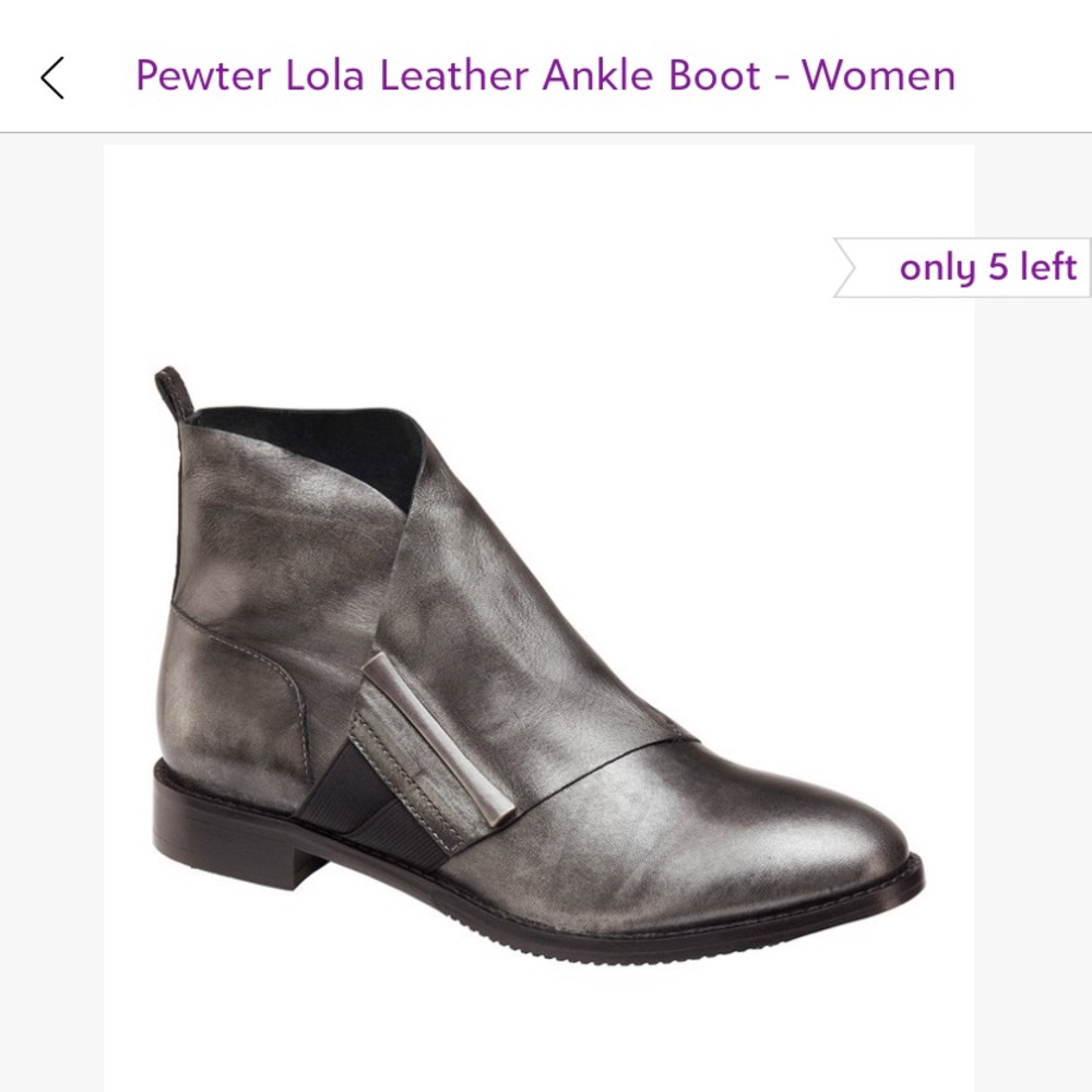 Stylish Pewter Johnson & Murphy Ankle Boot